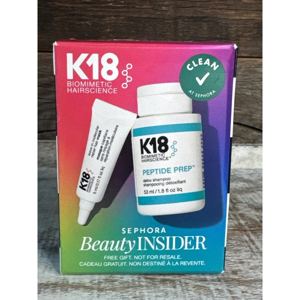 K18 Hair Repair Set Peptide Prep Shampoo + Leave-In Molecular Hair Mask Duo $25